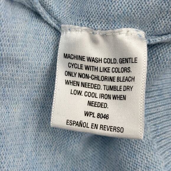 Tasso Elba Quarter Zip Sweater Mens Size L Blue Gray Argyle Cotton Long Sleeve - Picture 7 of 11